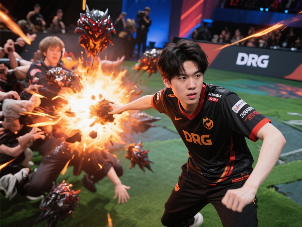 暖阳元坦大招分割战场,DRG四分钟斩获暴君 在最近的一场DRG战队比赛中,暖阳元坦凭